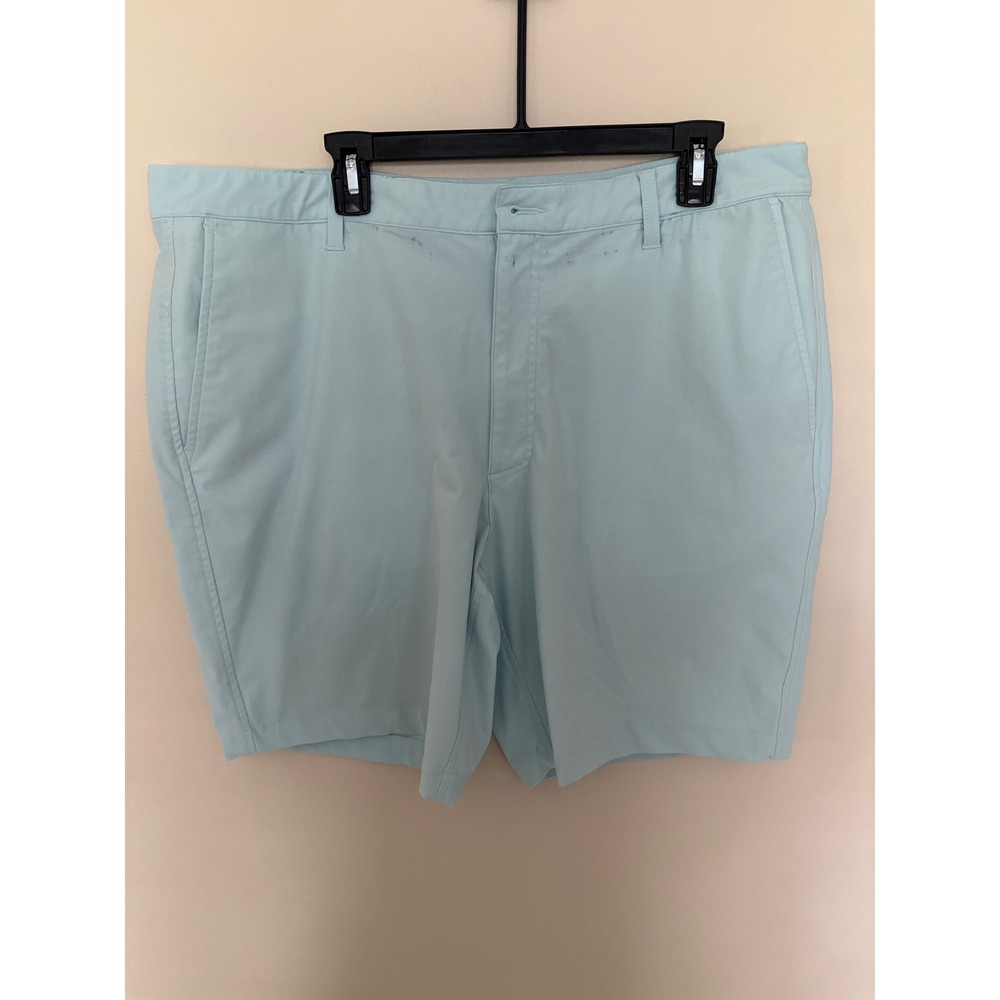 FootJoy Mens Performance Golf Shorts W40 Light Blue Mint FJ Logo 8.5 Inseam